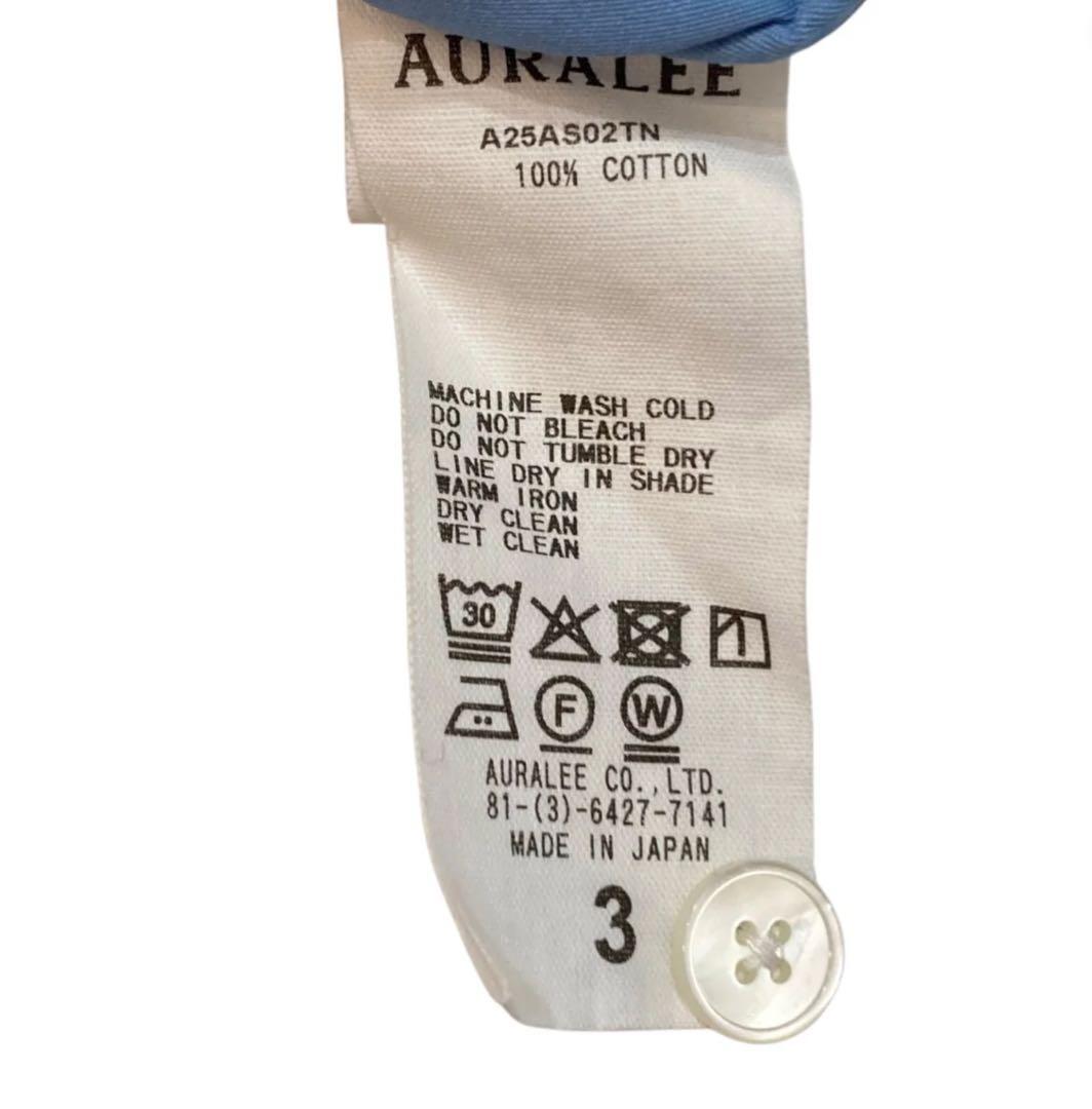 トップス 25SS AURALEE WASHED FINX TWILL SHIRT 3