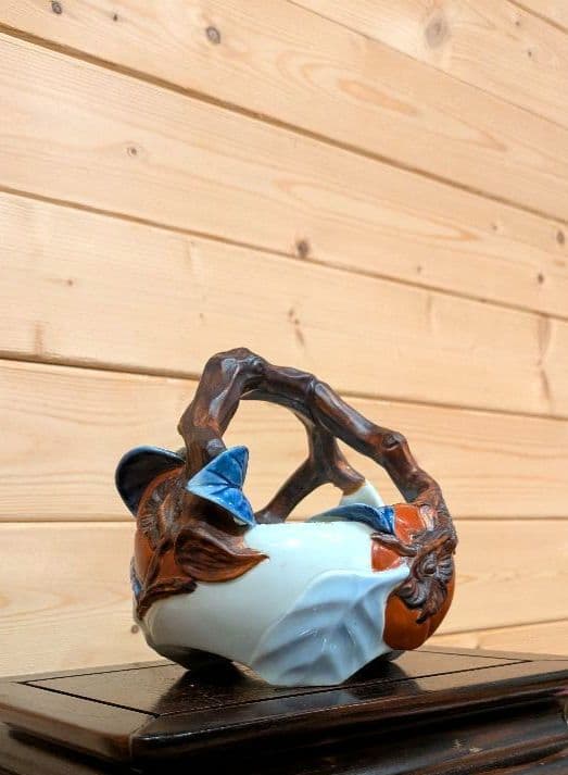 高*橋様 十二代酒井田柿右衛門　染錦　柿彫　灰皿　　 渦福印　 柿