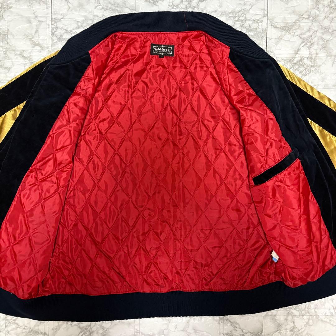 WOLFMAN B.R.S スカジャン 和柄 虎 刺繍 ベロア サイズＬ