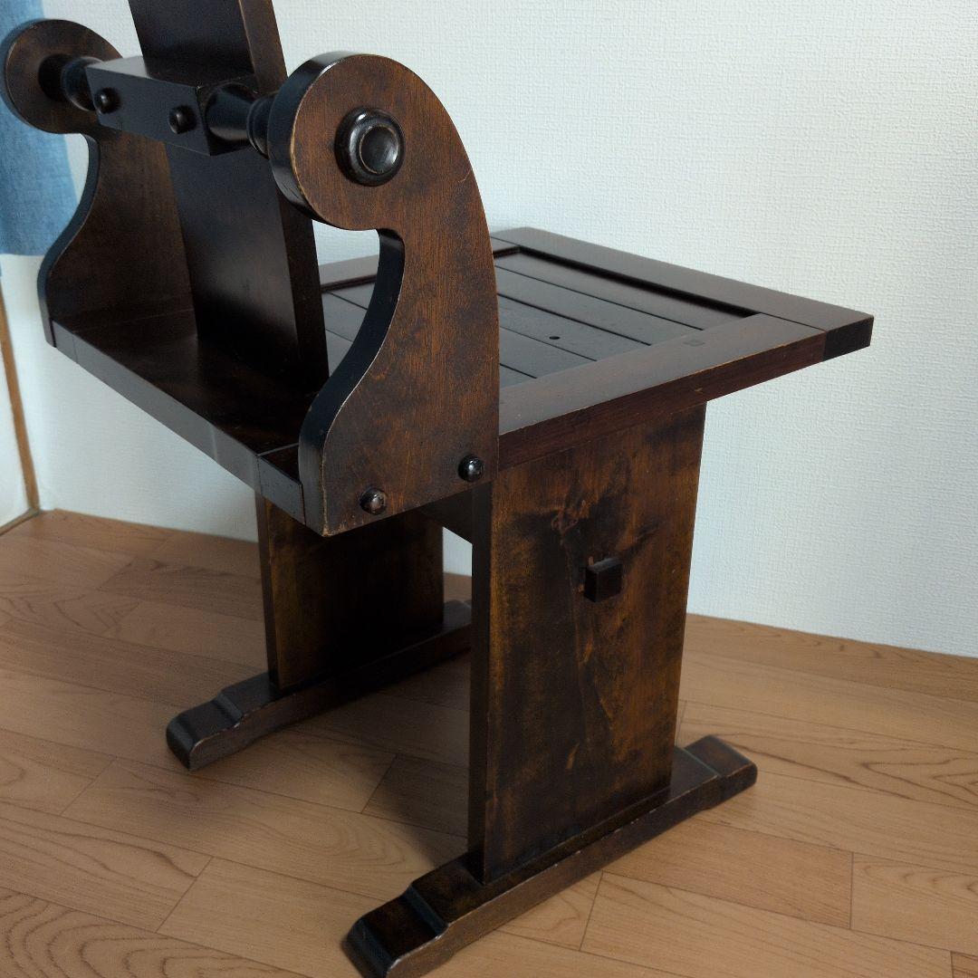 民芸家具木製椅子 背もたれ付き