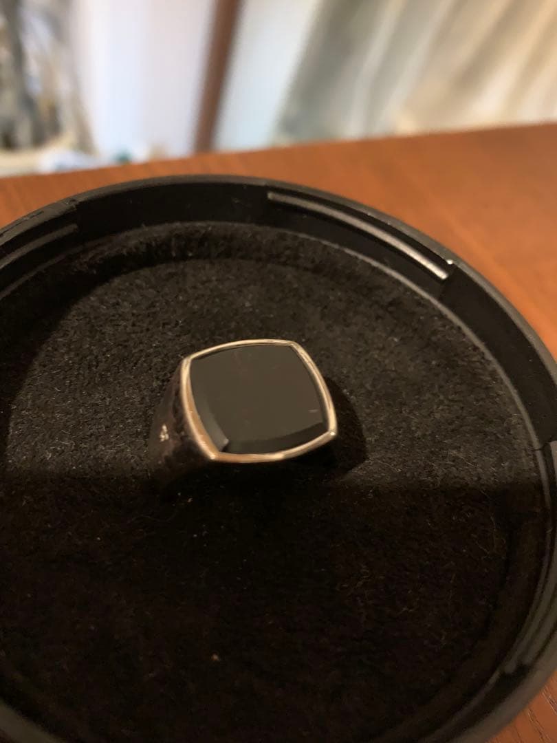 トムウッド ブラックオニキス cushion RING 60