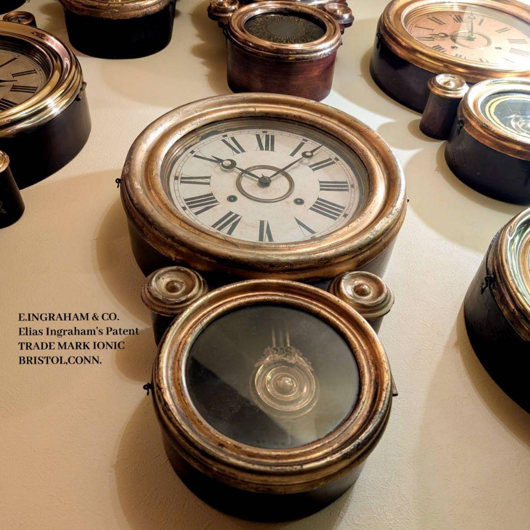 四つ丸　アンティーク掛時計　古時計　ダルマ時計　イングラハム掛時計