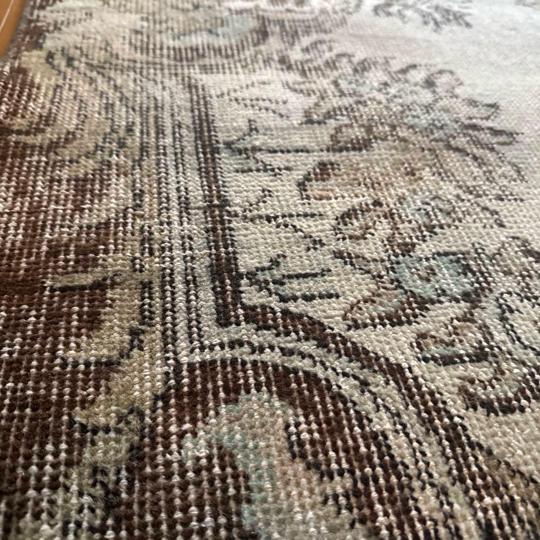 貴重超大判161.5×281ボタニカルメダリオン　トルコヴィンテージラグ