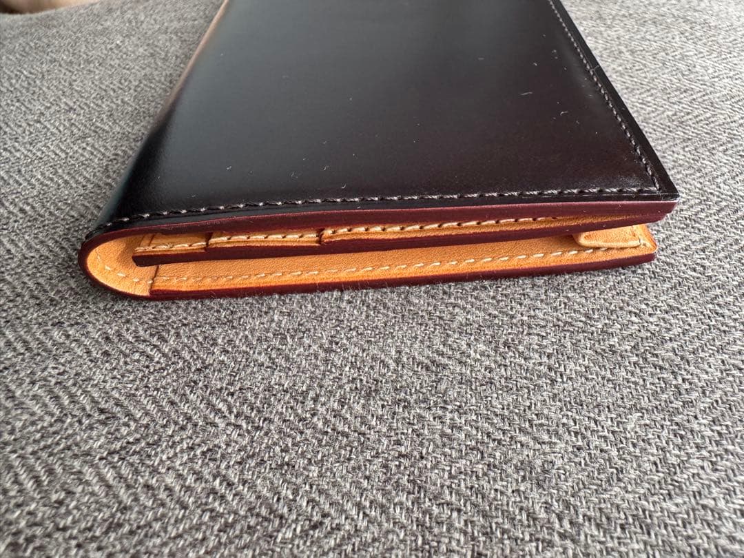 【美品】GANZO ガンゾコードバン 通しマチ長財布（箱・袋付）