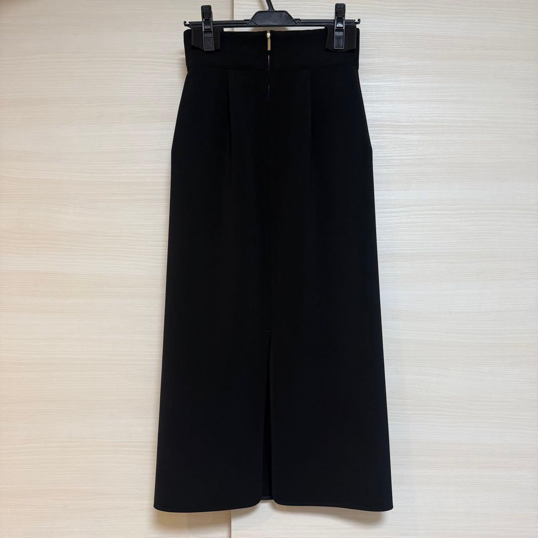 NOBLE ノーブル ジャージーライクカラータイトスカート ブラック 黒 36