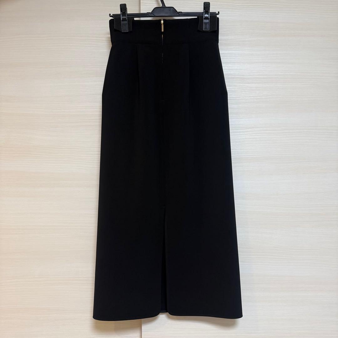 NOBLE ノーブル ジャージーライクカラータイトスカート ブラック 黒 36
