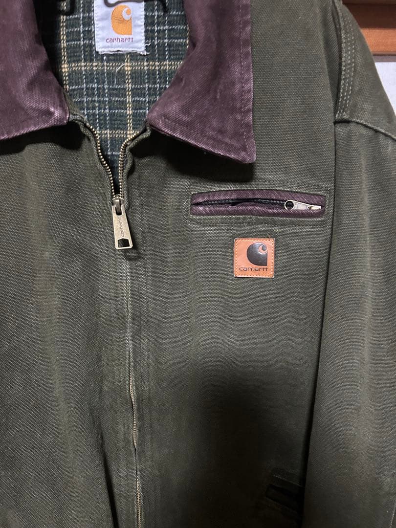 Carhartt コーデュロイ襟 オリーブグリーンジャケット