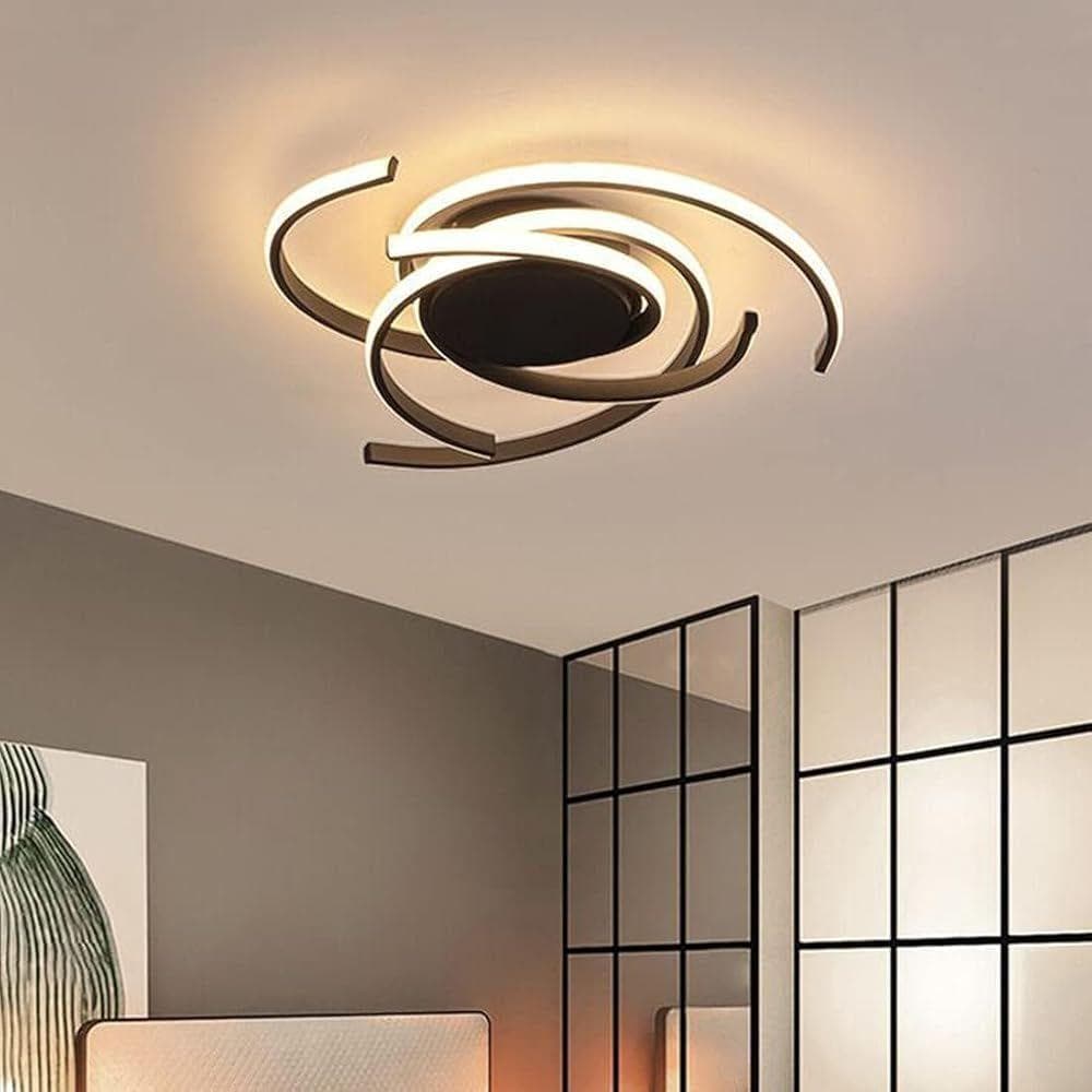 B091Y77MGDLEDシーリングライト リモコン付き 8畳 (ブラック)