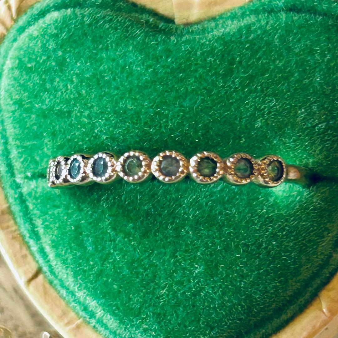 セイレーンアズーロ　ハーフエタニティ　リング　指輪　K10