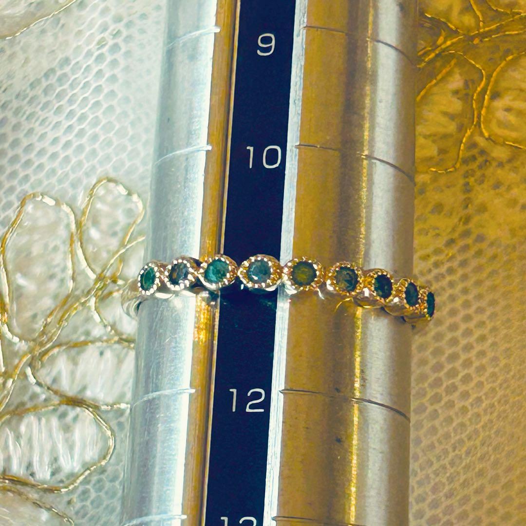 セイレーンアズーロ　ハーフエタニティ　リング　指輪　K10