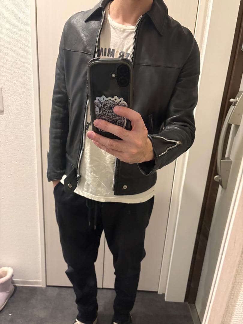 666 シープスキン シングルライダースジャケット 34