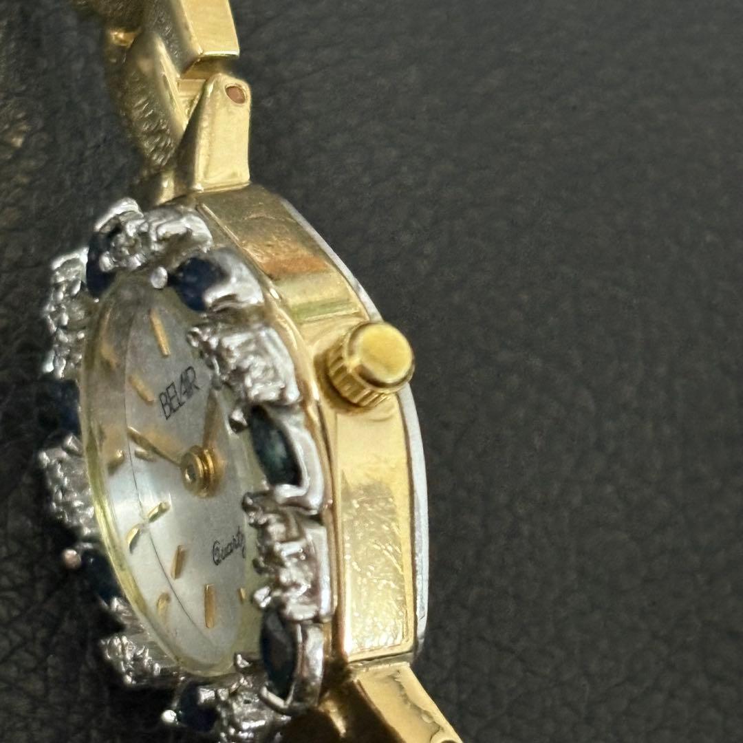 BEL AIR クォーツ腕時計 宝石風デザイン ベルエアー 562.101