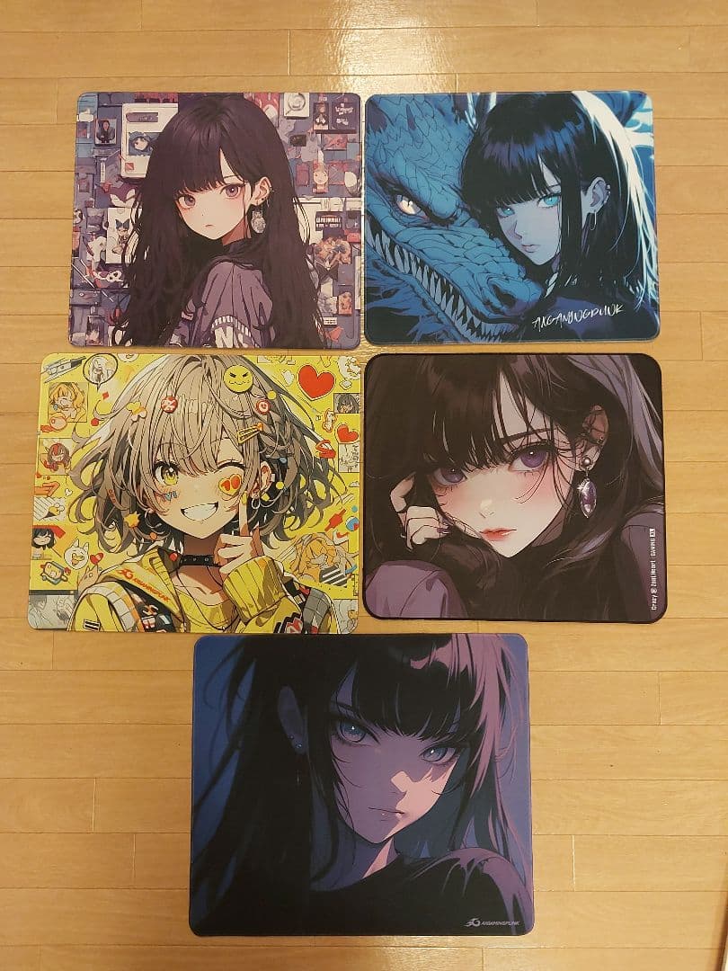 布マウスパッド　まとめ売り　5種