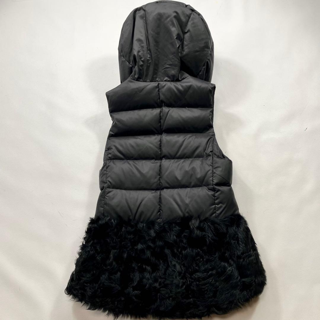 ダイアグラム　ダウンベスト　フード　ラムファー　異素材ドッキング　S