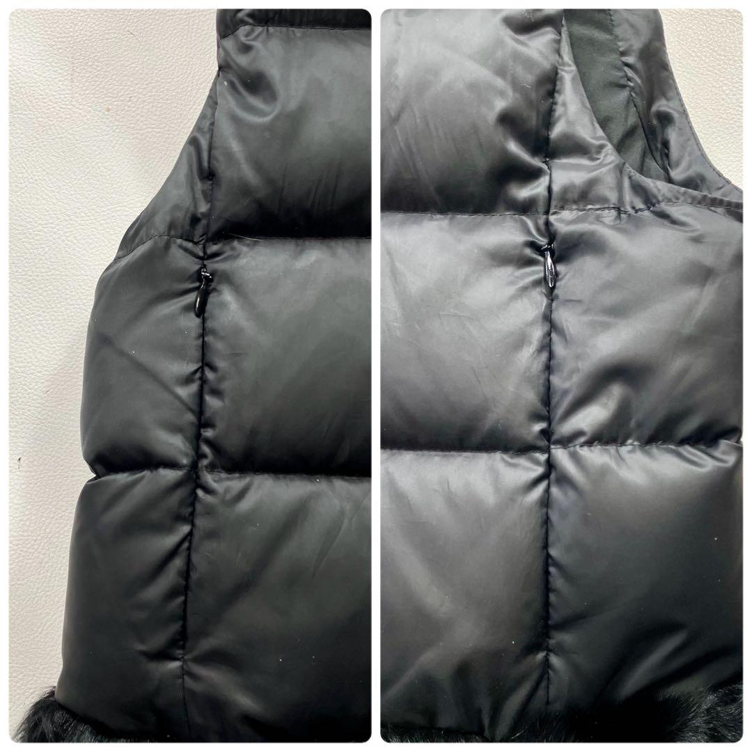 ダイアグラム　ダウンベスト　フード　ラムファー　異素材ドッキング　S