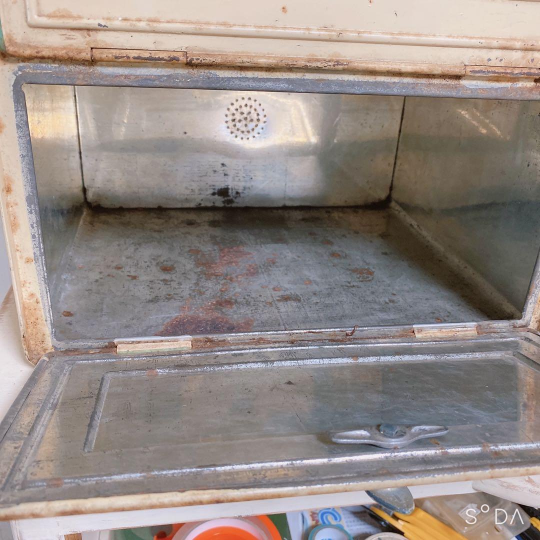 イギリスアンティーク ブレッド缶 ケーキ缶 2段 英字ロゴ入り アンティーク