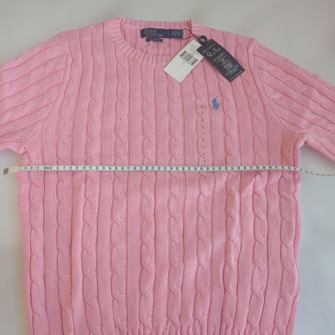 新品タグ付✨ポロラルフローレン ケーブルニット L ピンク
