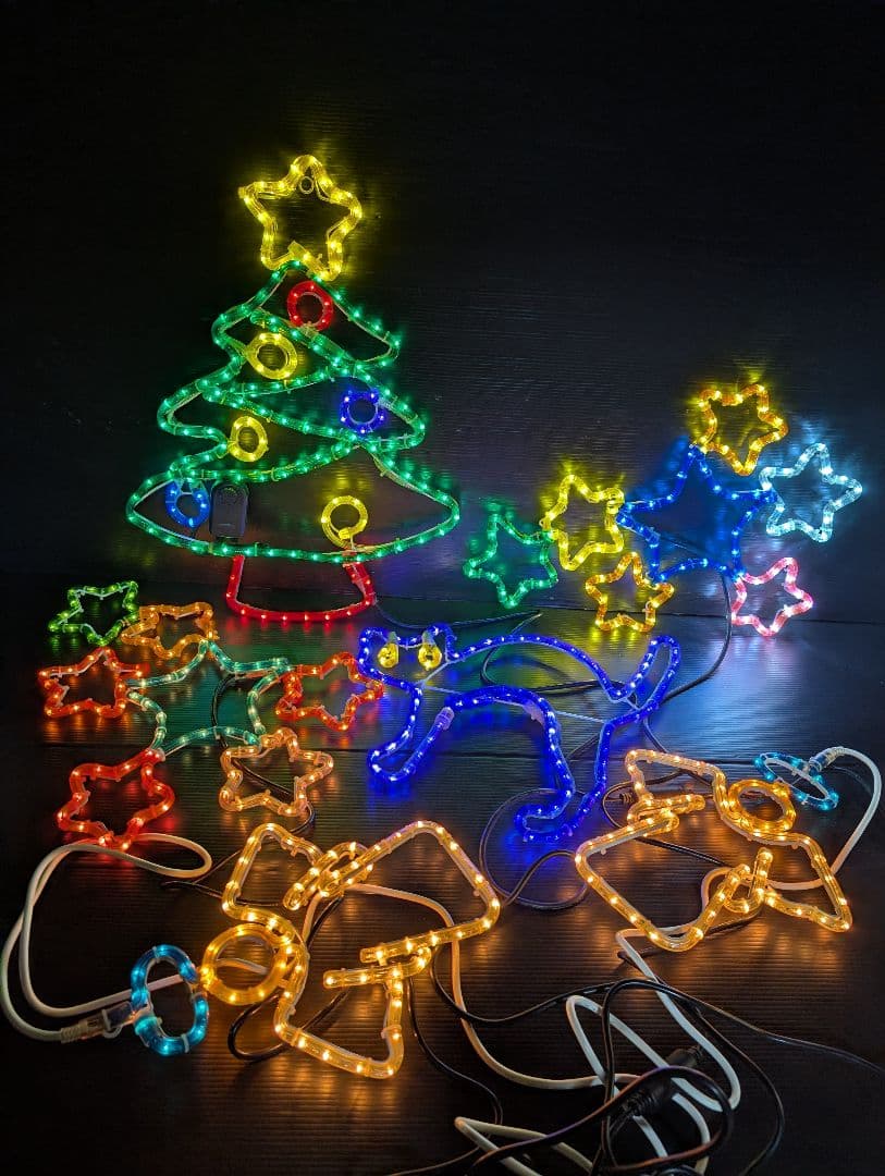 つ*ん様 クリスマス イルミネーション ツリー スター 天使 ネコ モチーフ ま