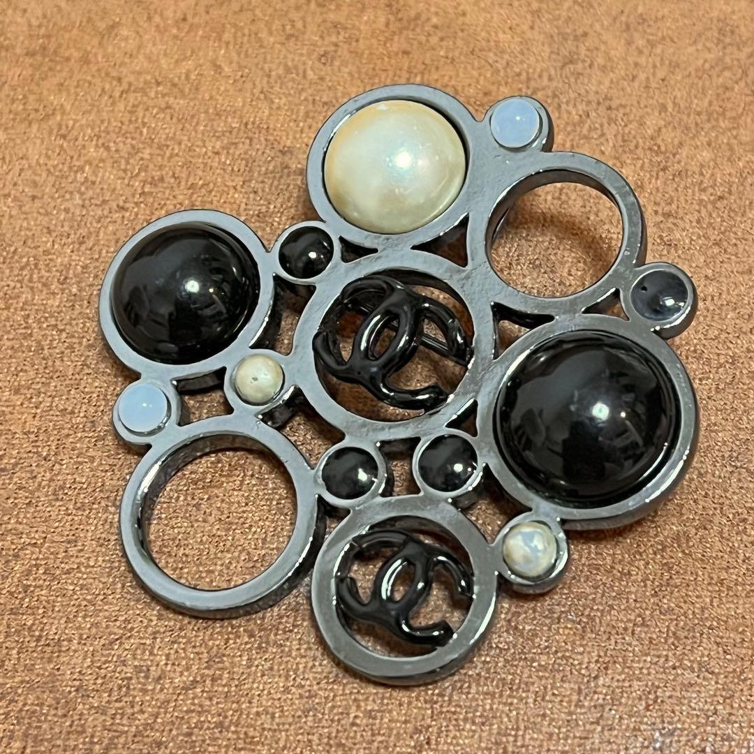 CHANEL シャネル 05A ココマーク フェイクパールブローチ