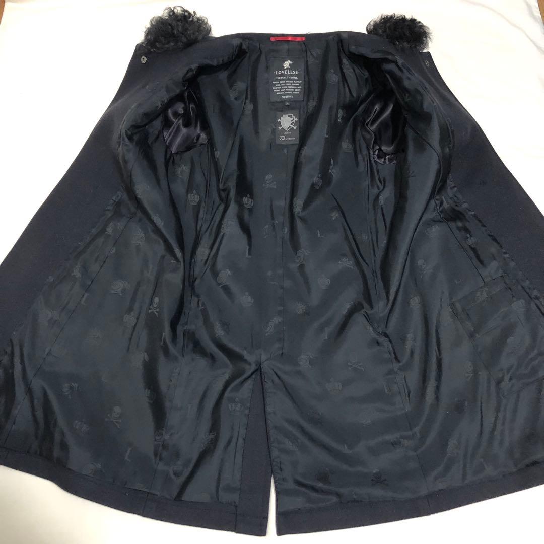 LOVELESS ダッフルコート Miliorイタリア製生地 カルガンラムファー