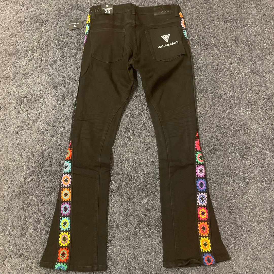 eyden着用 バラバサスvalabasas ブラックスキニーフレアデニム 30