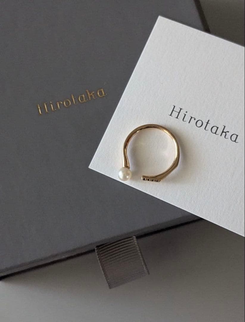 【別注】Hirotaka×TOMORROWLAND パール×ブラックダイヤリング