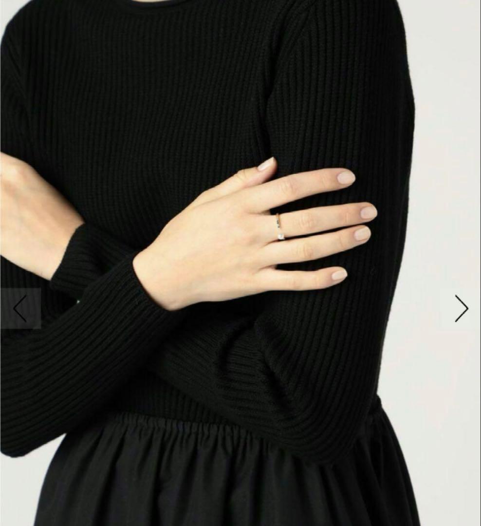 【別注】Hirotaka×TOMORROWLAND パール×ブラックダイヤリング