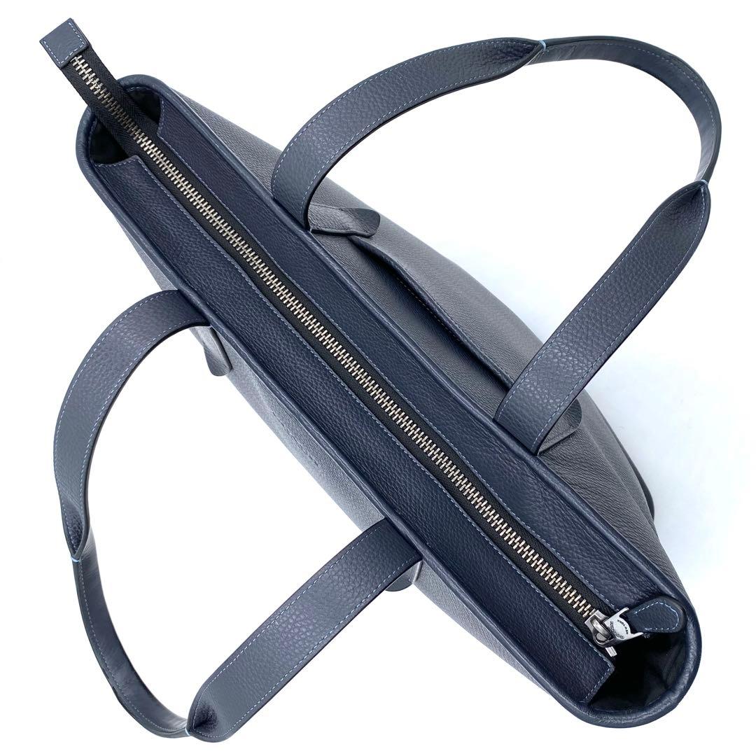 極美品✨COACH サリバン ビジネストート A4肩掛け レザー ネイビー