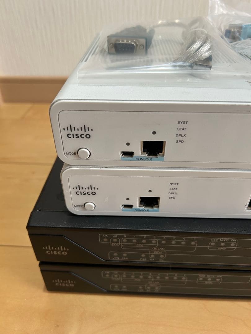 【CCNA、CCNP】静音セット 4台セットCisco 891FJ、2960