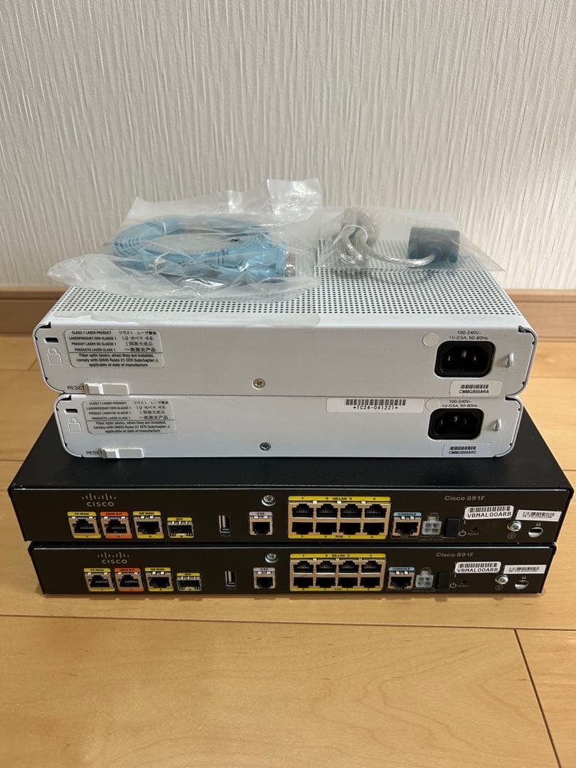 【CCNA、CCNP】静音セット 4台セットCisco 891FJ、2960