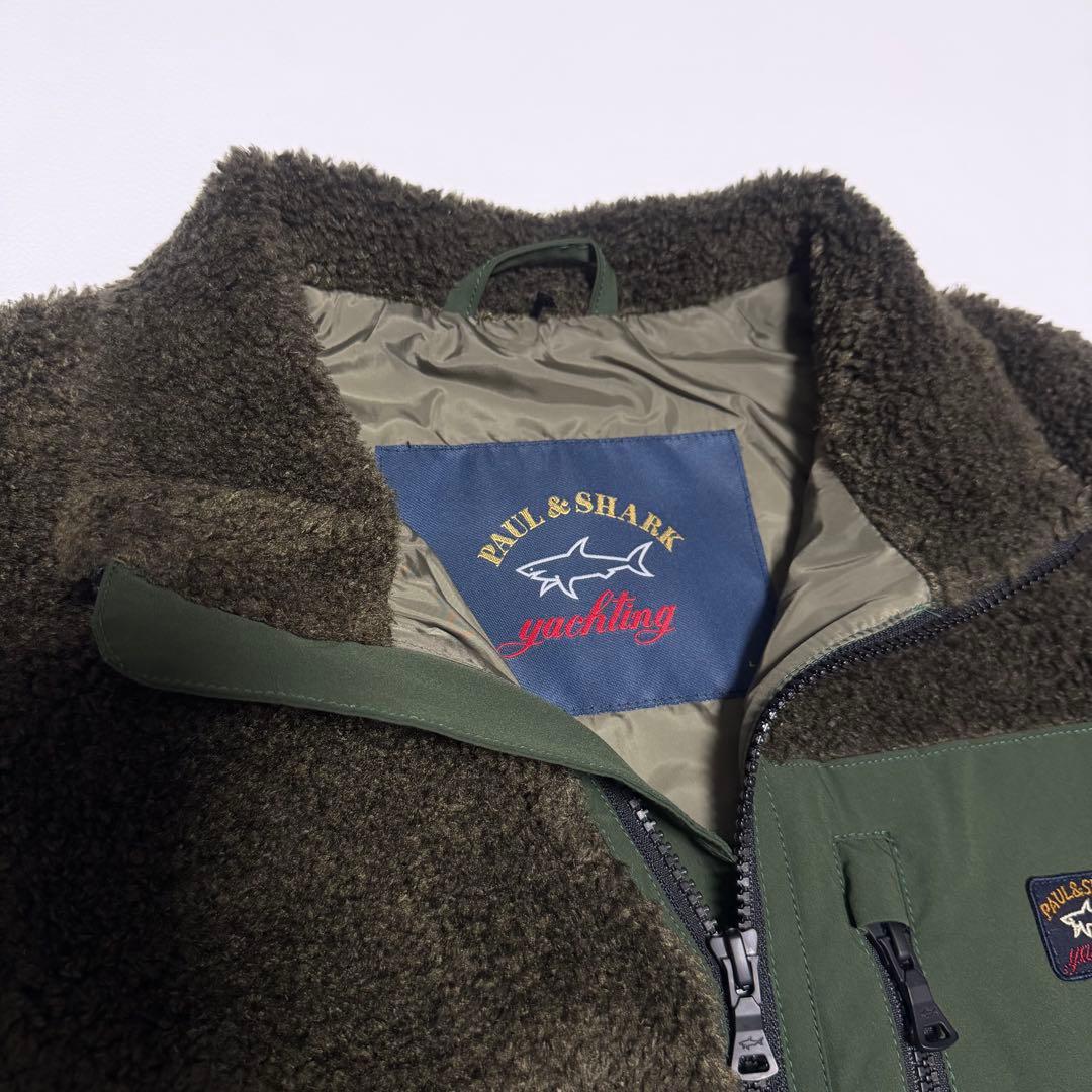 未使用品✨ ポール＆シャーク フリース ジップアップベスト オリーブ イタリア製
