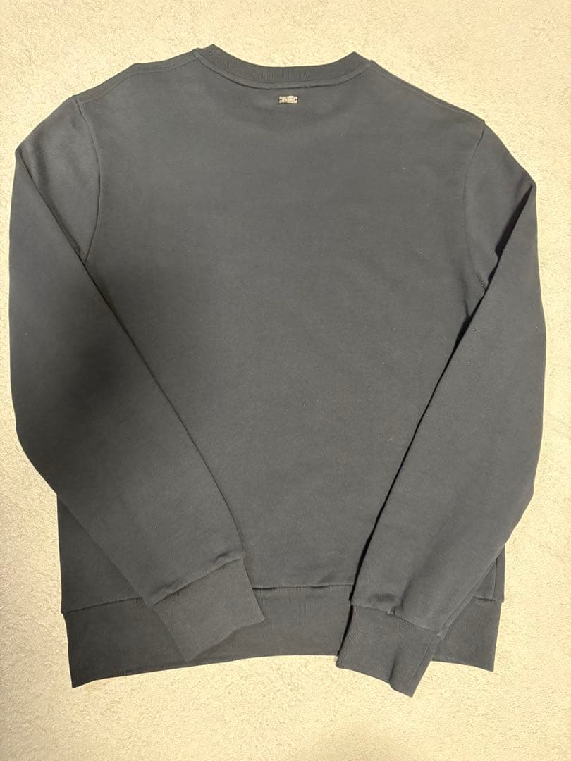 【希少】HERNO（ヘルノ）ロゴ刺繍スウェット トレーナー ネイビー 50サイズ