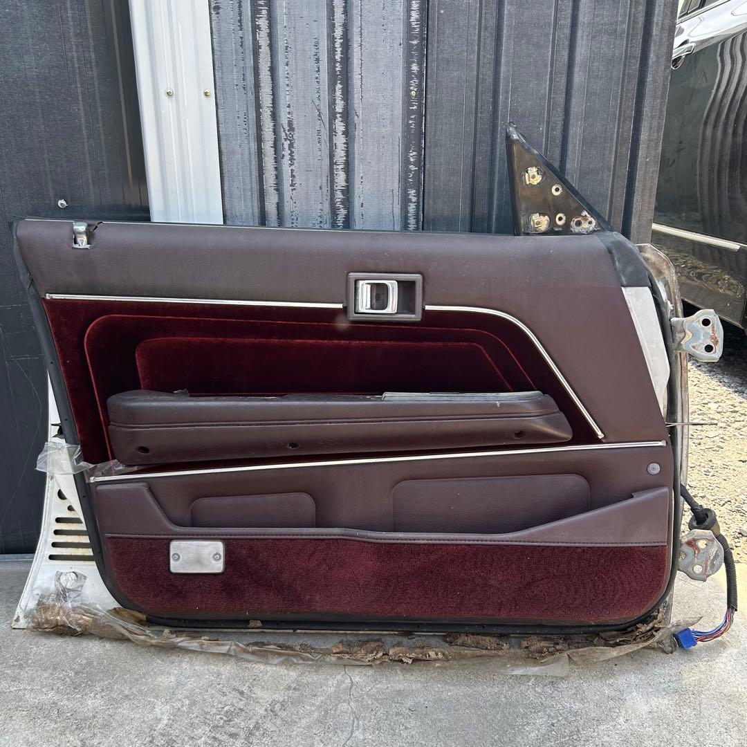 マークII GX71 左フロントドア ホワイト ワインレッド