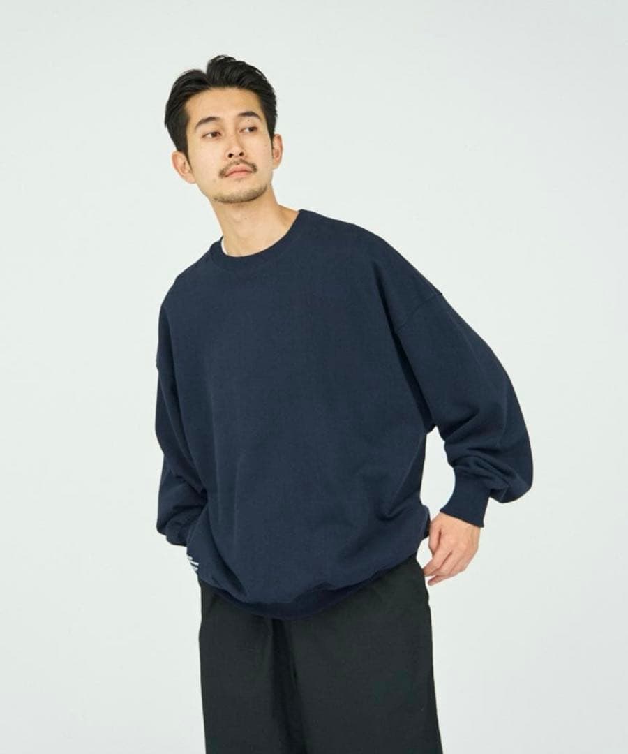 フレッシュサービス LIGHT OZ CREW NECK SWEAT NAVY