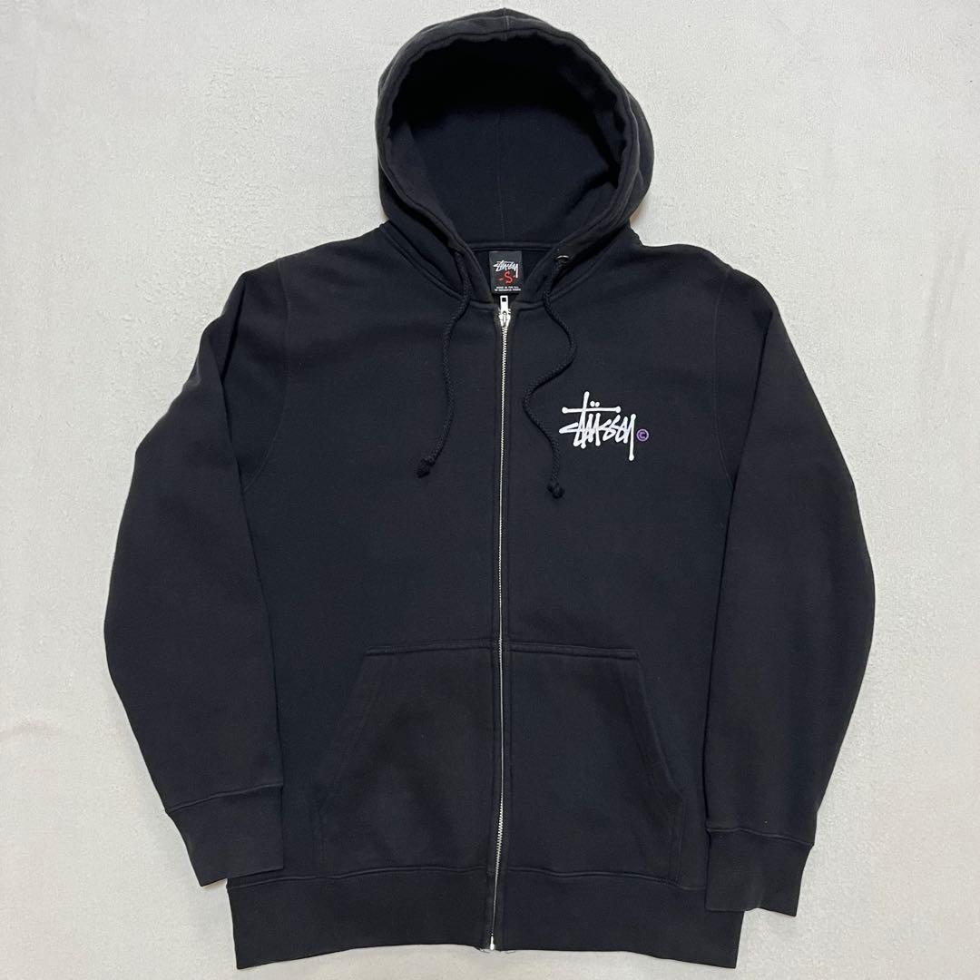 USA製 STUSSY ステューシー ジップアップ スウェットパーカー S