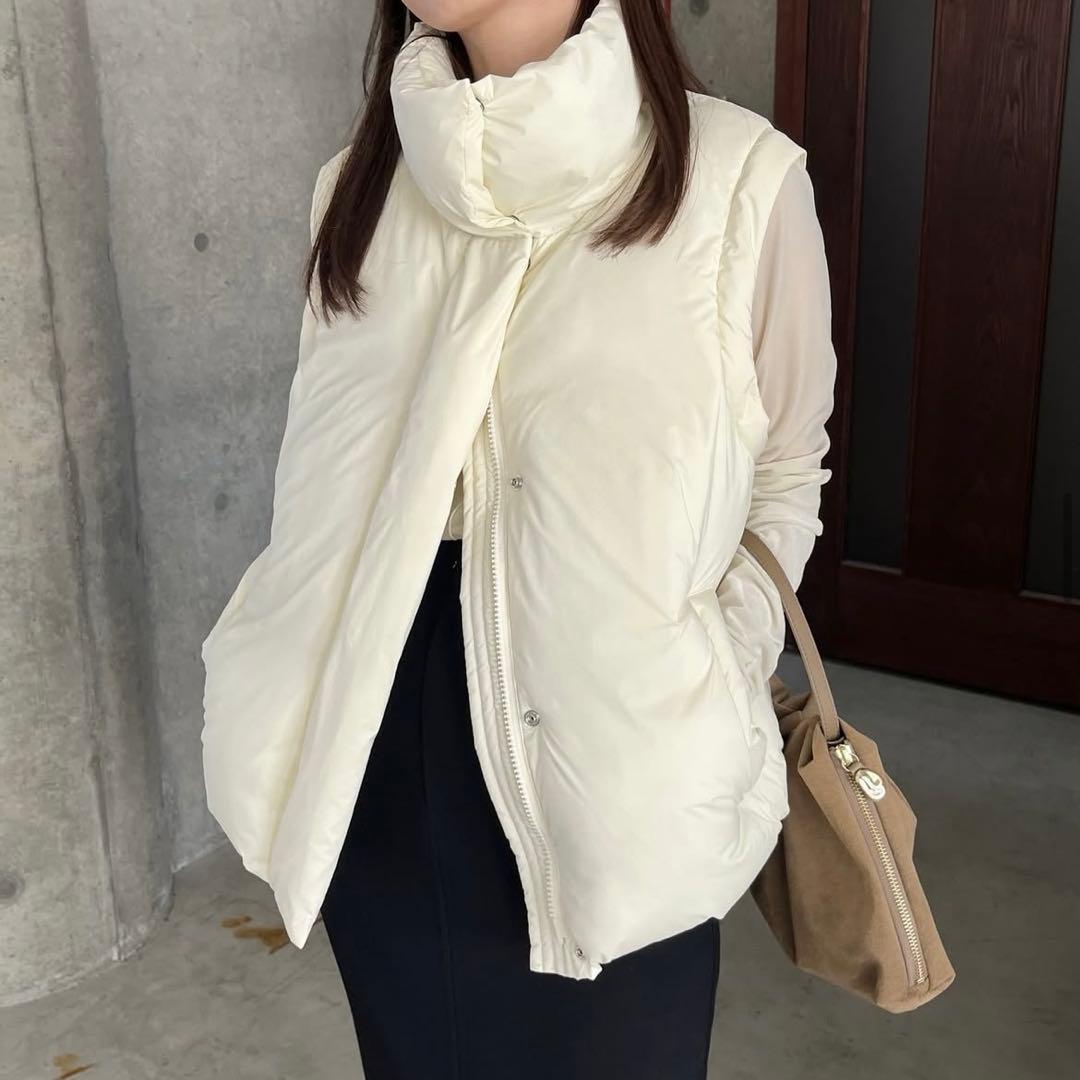 新品CAPRICIEUX LEMAGE 2WAY中綿パフジャケット ベストS白