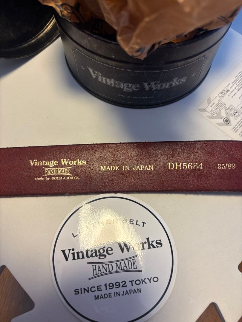 Vintage Works ワインレッド ベルト 35/89