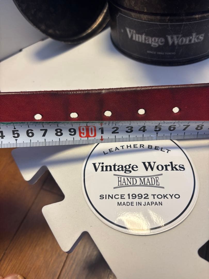 Vintage Works ワインレッド ベルト 35/89