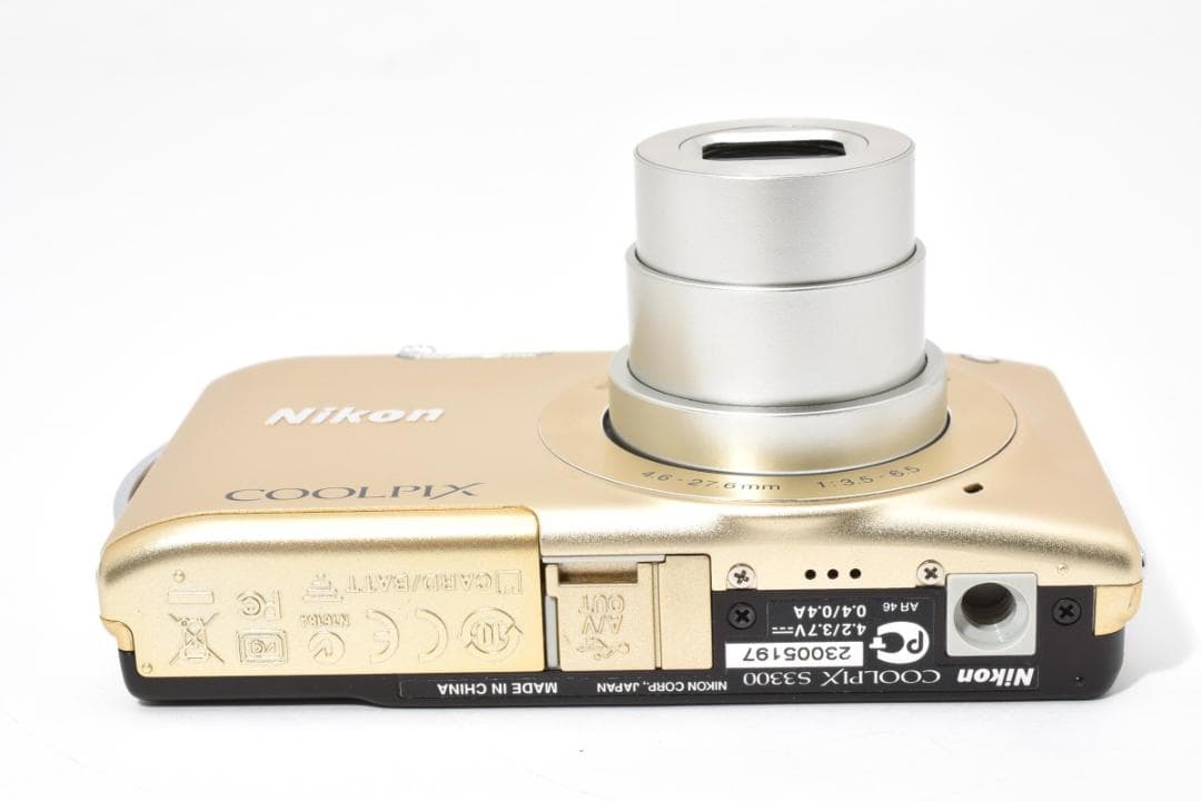《完動美品》 ニコン Nikon COOLPIX S3300 ゴールド