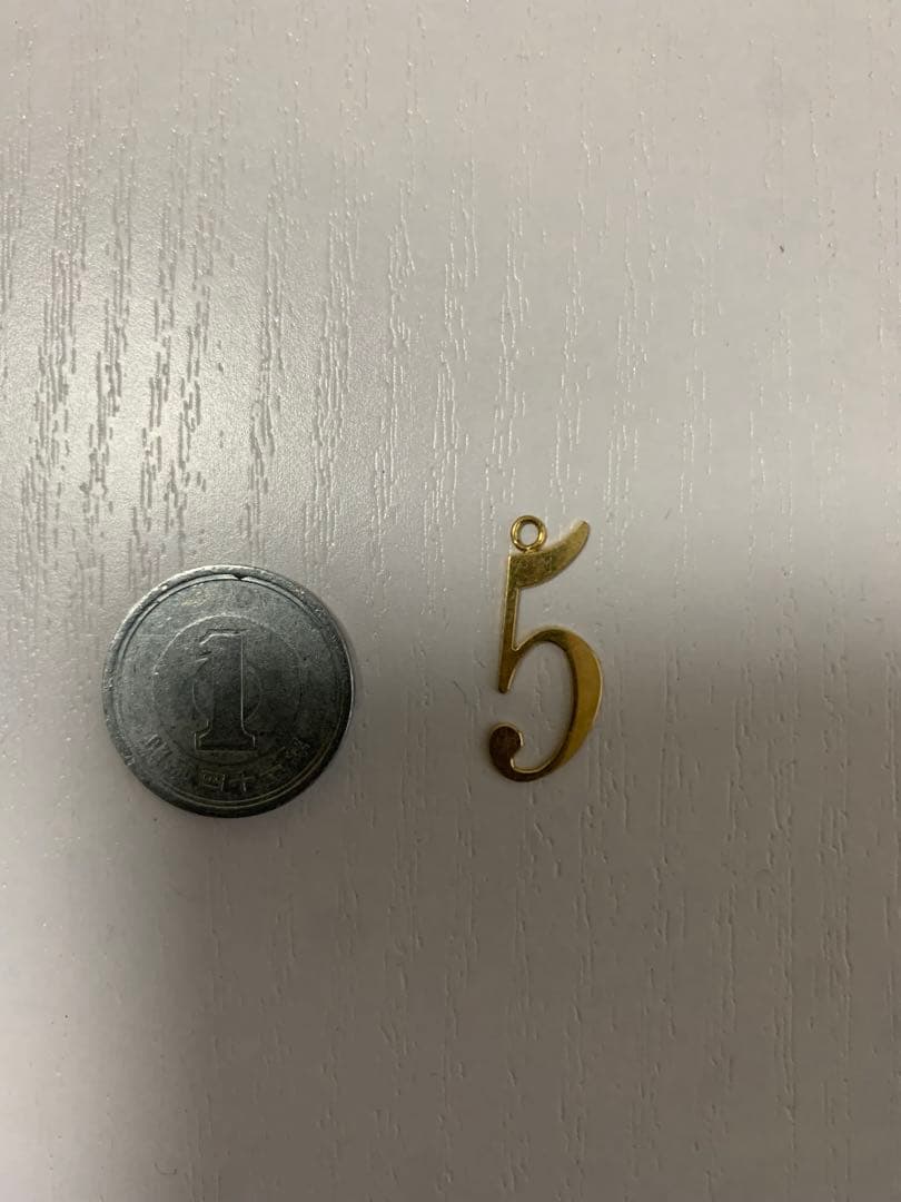 K18 ゴールド 金 ナンバー5 ネックレストップ ペンダントトップ