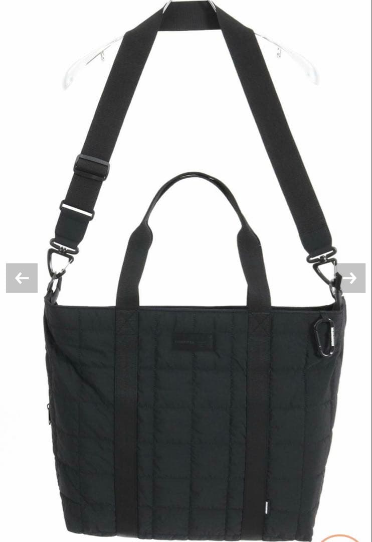 ADAMPATEK/スクエアキルトビッグショルダートートバッグ