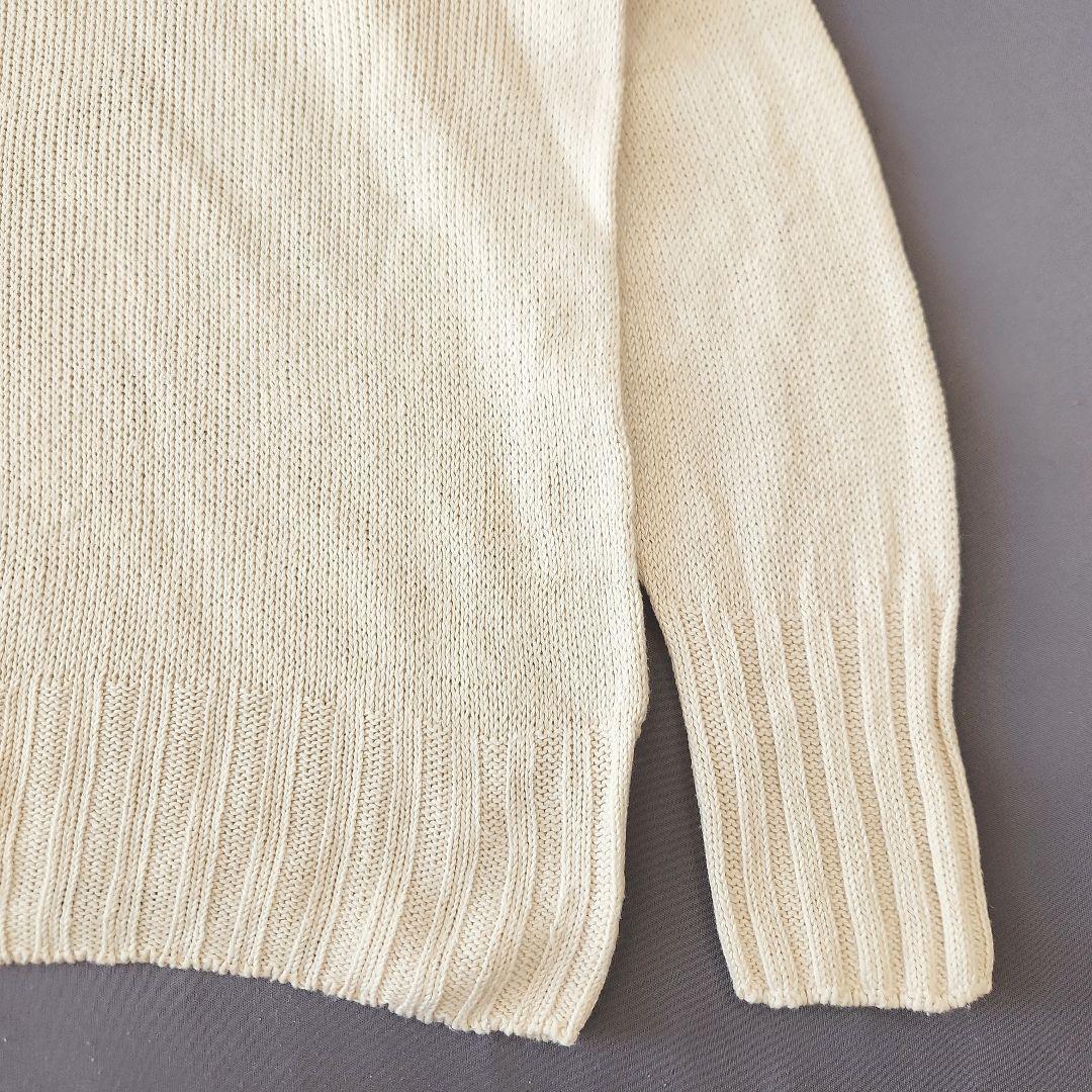 マーガレットハウエル リネン コットン ワイド ロール タートルネックニット Ⅱ