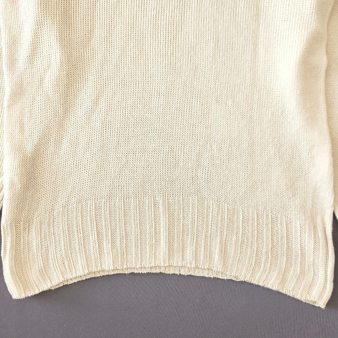 マーガレットハウエル リネン コットン ワイド ロール タートルネックニット Ⅱ