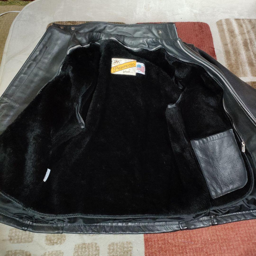 重厚な革質　美品　人気 Schott　641 牛タグ　３４ ヘビーステアハイド