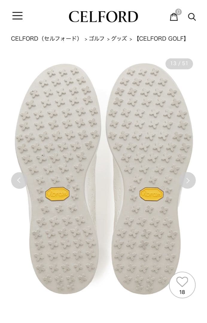 定価27500円【CELFORD GOLF】　ロゴエンボススパイクレスシューズ