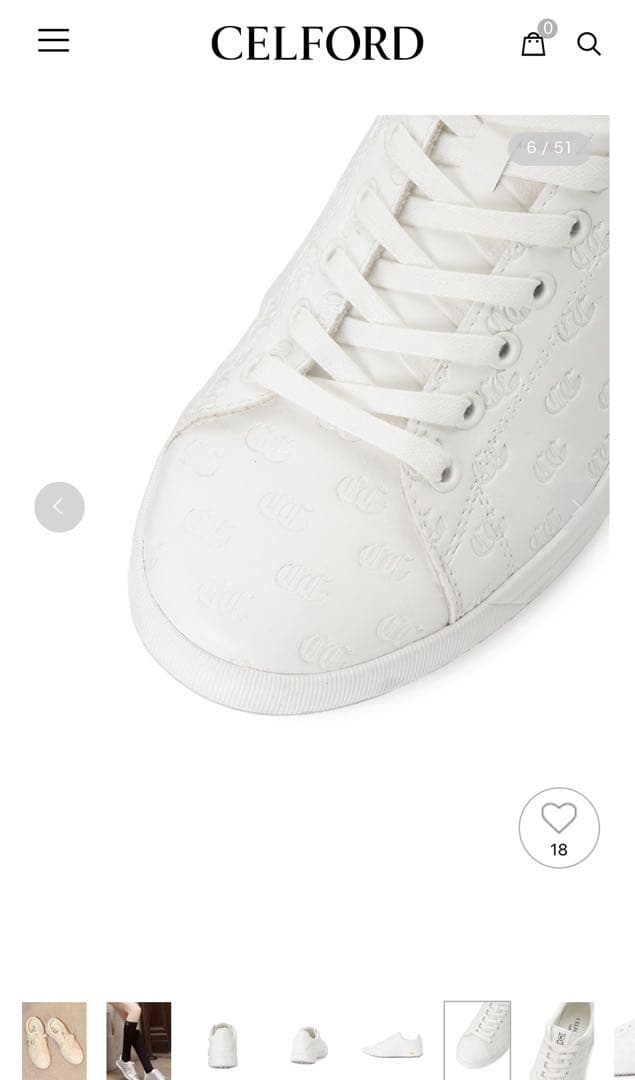 定価27500円【CELFORD GOLF】　ロゴエンボススパイクレスシューズ