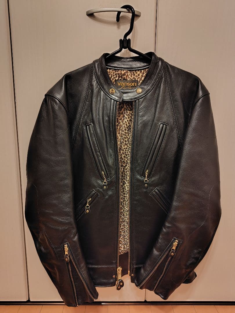 VANSON/シングルライダースジャケット/ブラック/レア？美品