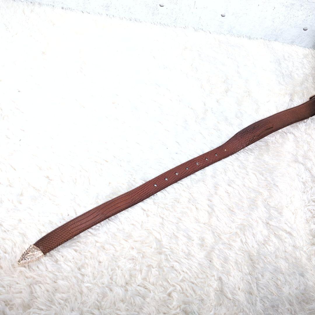 【箱,保存袋付き 美品】ブルネロクチネリ　プンターレ　ベルト　SV800　型押し