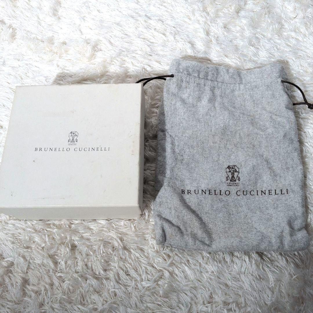 【箱,保存袋付き 美品】ブルネロクチネリ　プンターレ　ベルト　SV800　型押し