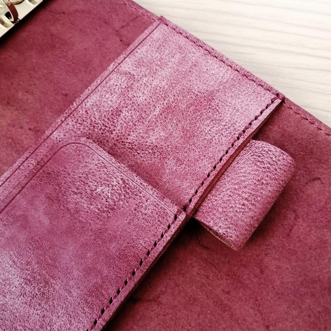 ミニ6 システム手帳 ワインレッド